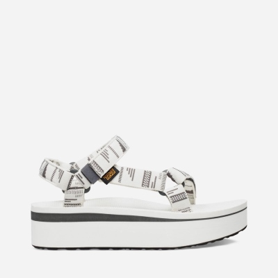 Teva Flatform Universal Women's Light White Sandals CA50150 Canada Online